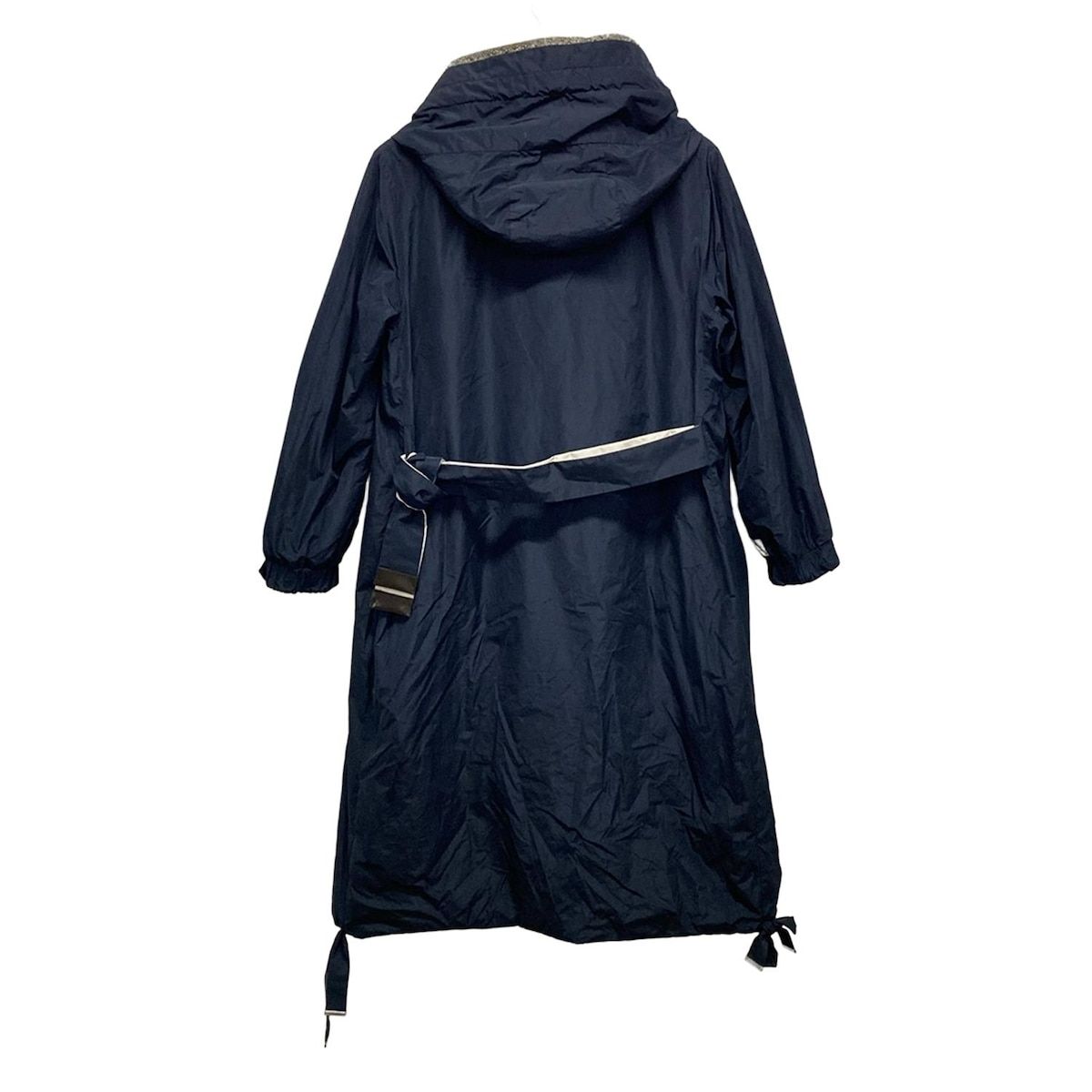 Max Mara マックスマーラ コート サイズJ34 レディース - ダークネイビー 長袖 The Cube ビーズ リバーシブル 春 秋