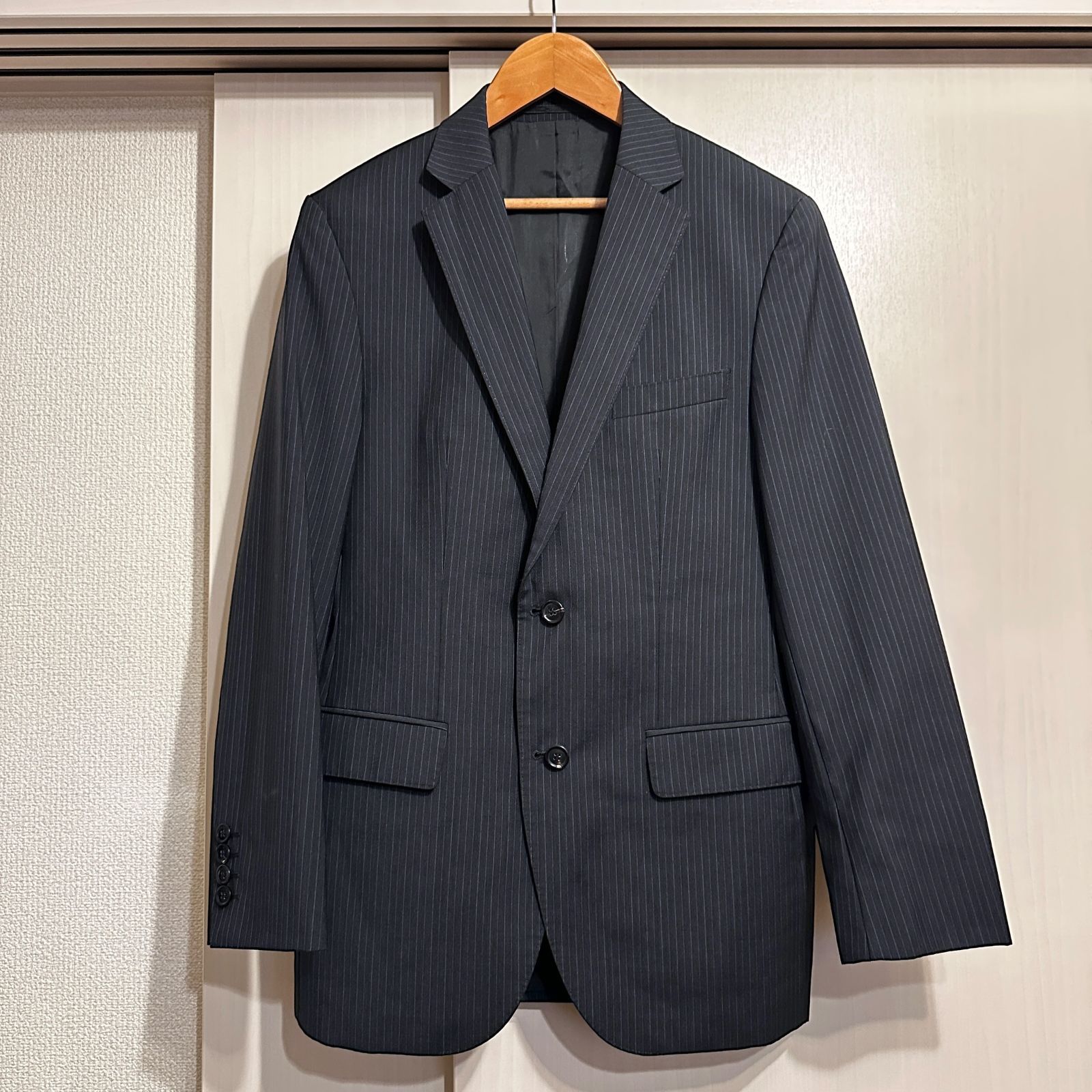 HUGO BOSS スーツセットアップ グレーボーダー サイズ44 we0177