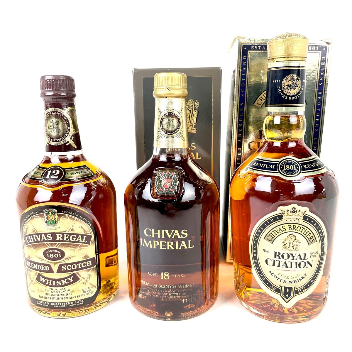 CHIVAS REGAL 12年・18年・ミズナラ12年　　　3本セット　未開封 CHIVAS REGAL 12年・18年 ウイスキー3本セット CHIVAS REGAL 12