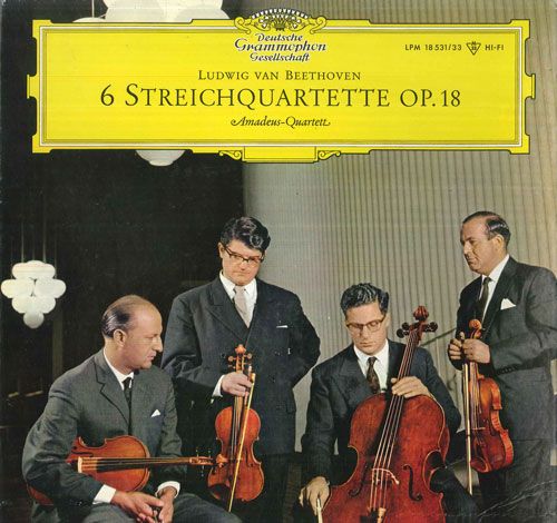 独3discs LP アマデウス四重奏団 ベートーヴェン 弦楽四重奏曲 作品18の6曲 LPM1853133 DEUTSCHE GRAMMOPHON /00780 公式 独3discs LP アマデウス四重奏団 ベートーヴェン 弦楽四重奏曲