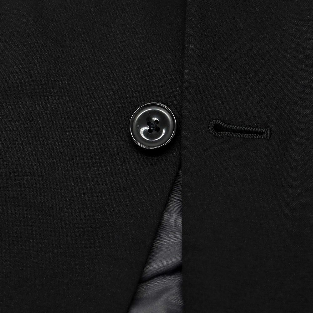 SUIT SELECT セットアップスーツ 光沢ブラック ストライプ M