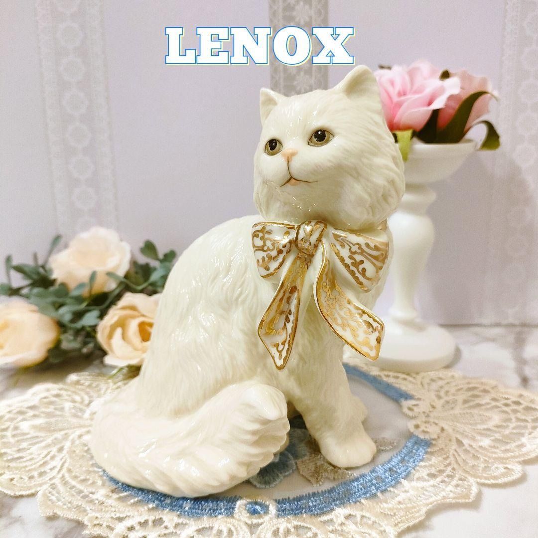 レノックス 猫 白猫 置物 陶器 フィギュリン Lenox #19 - 置物