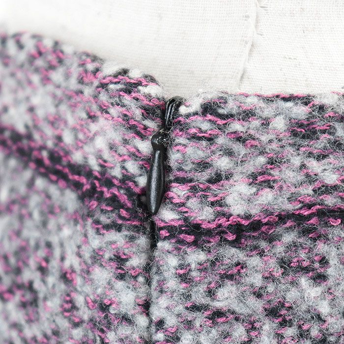  Christian Dior クリスチャン ディオール セットアップ ジャケット スカート ツイード ウール × カシミヤ ノー スーツ レディース サイズ 40 ライトグレー ピンク 薄灰色 桃色 イタリア製 その他 その他