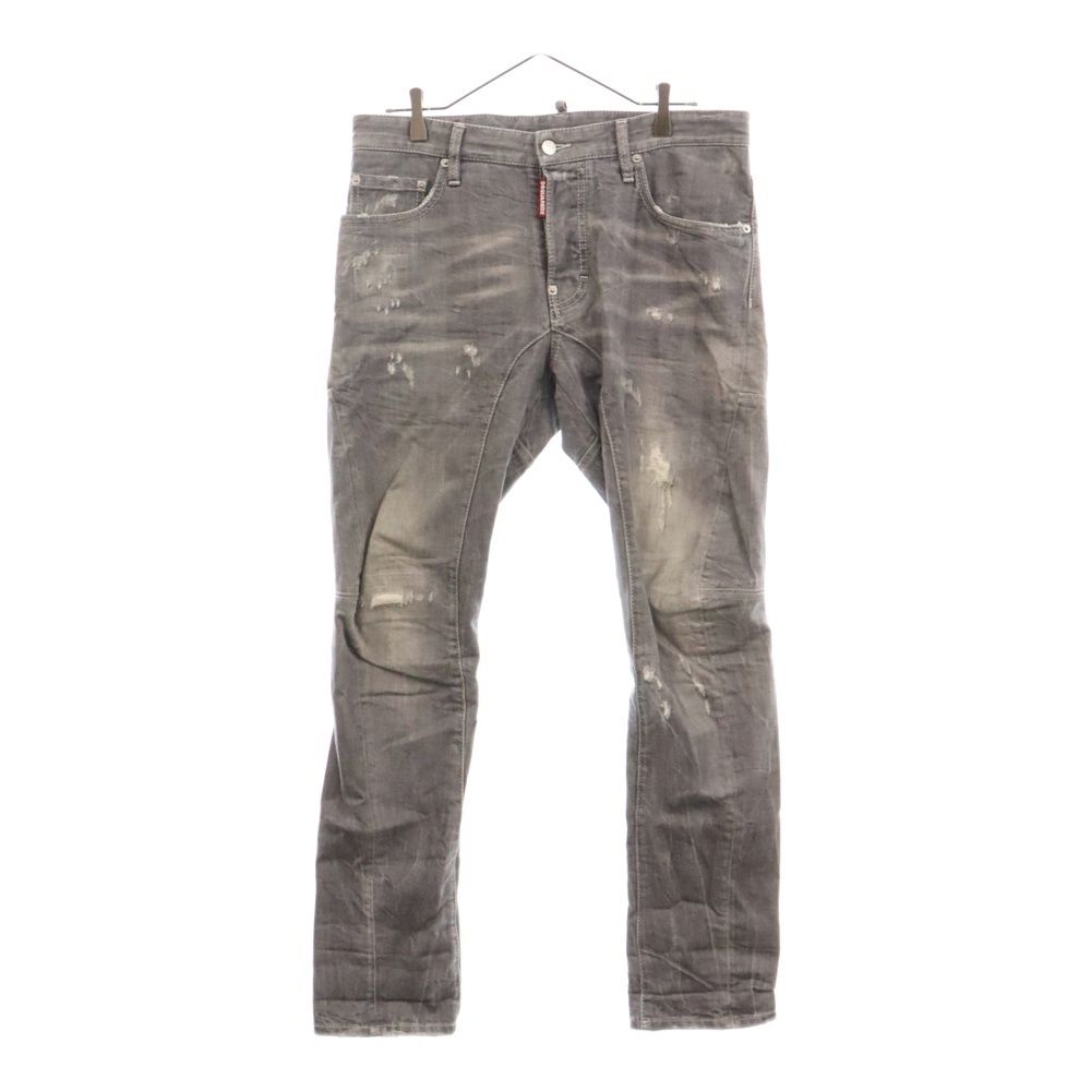 DSQUARED2 (ディースクエアード) 21SS Tidy Biker Jean ダメージ加工デニムパンツ グレー S74LB0935 - メルカリ