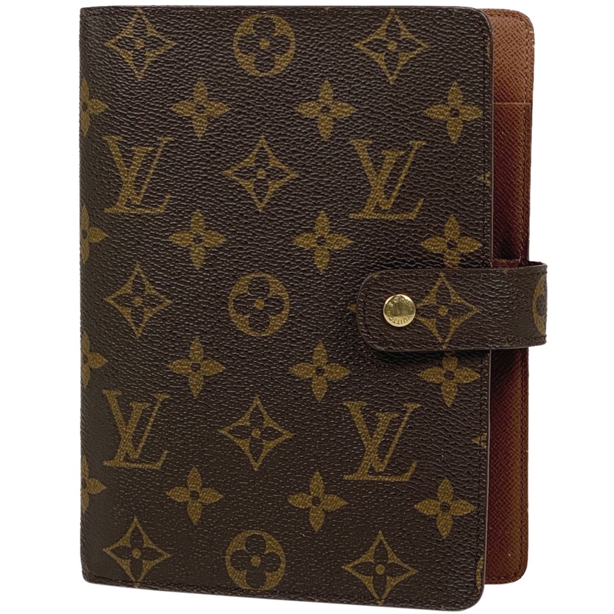 ルイ・ヴィトン Louis Vuitton アジェンダ MM 手帳カバー システム手帳 ビジネス 手帳・ブックカバー モノグラム ブラウン R20105 レディース 【中古】