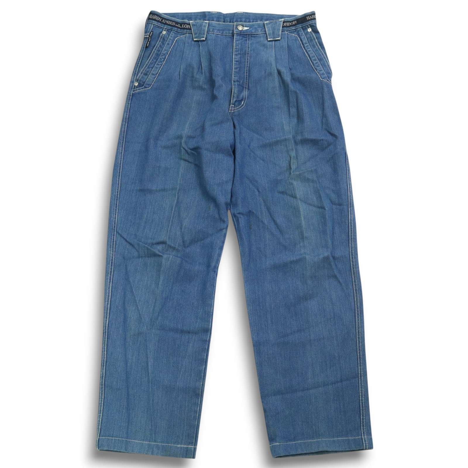 HARDY AMIES SPORT ハーディエイミス ロゴワッペン☆ レーヨン デニム