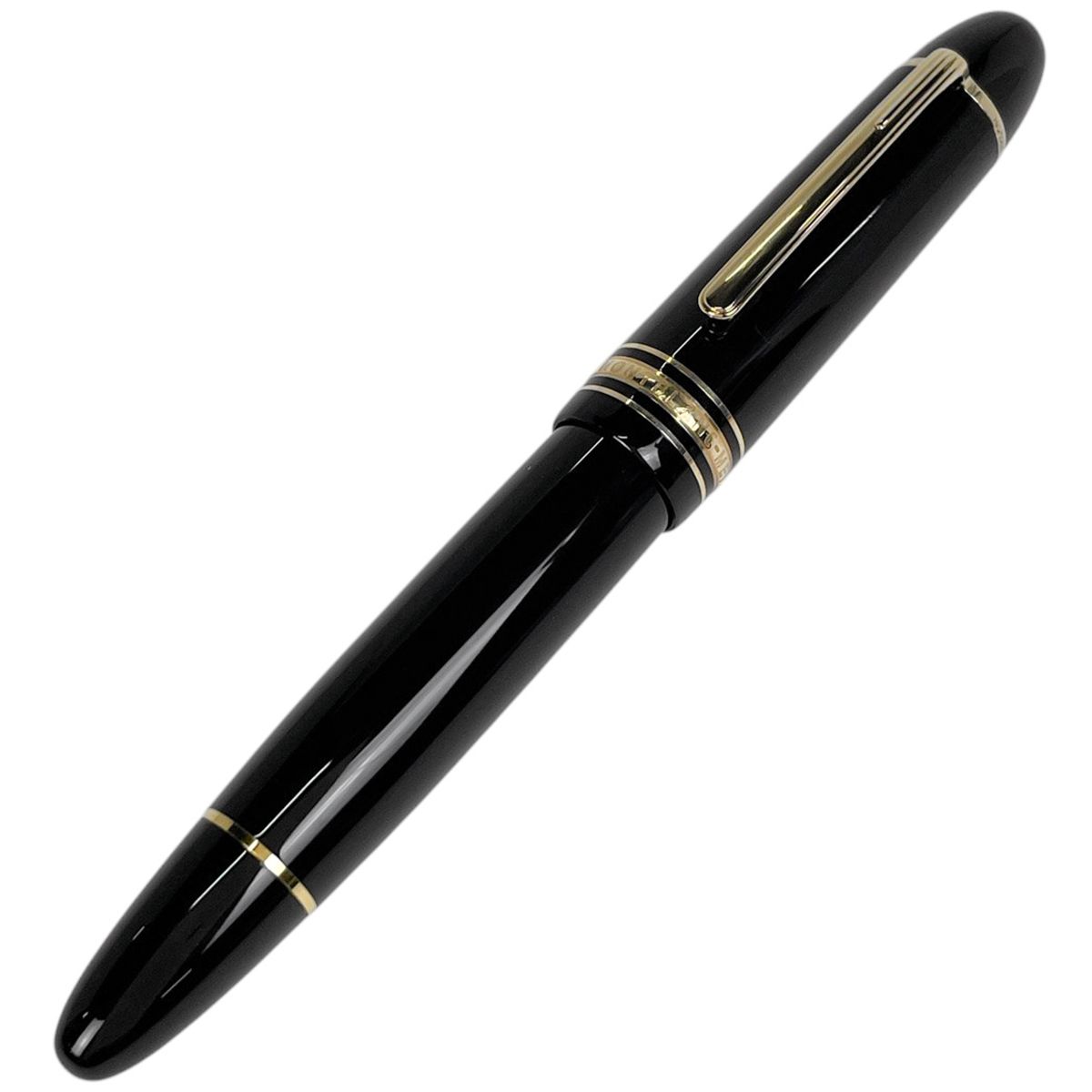 モンブラン MONTBLANC マイスターシュテュック 万年筆 文房具 筆記具 万年筆 プラスチック ブラック ゴールド レディース