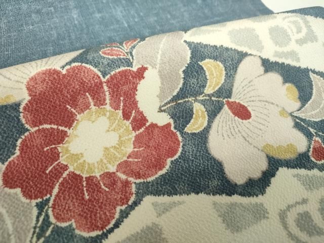 九寸開き名古屋帯 辻が花