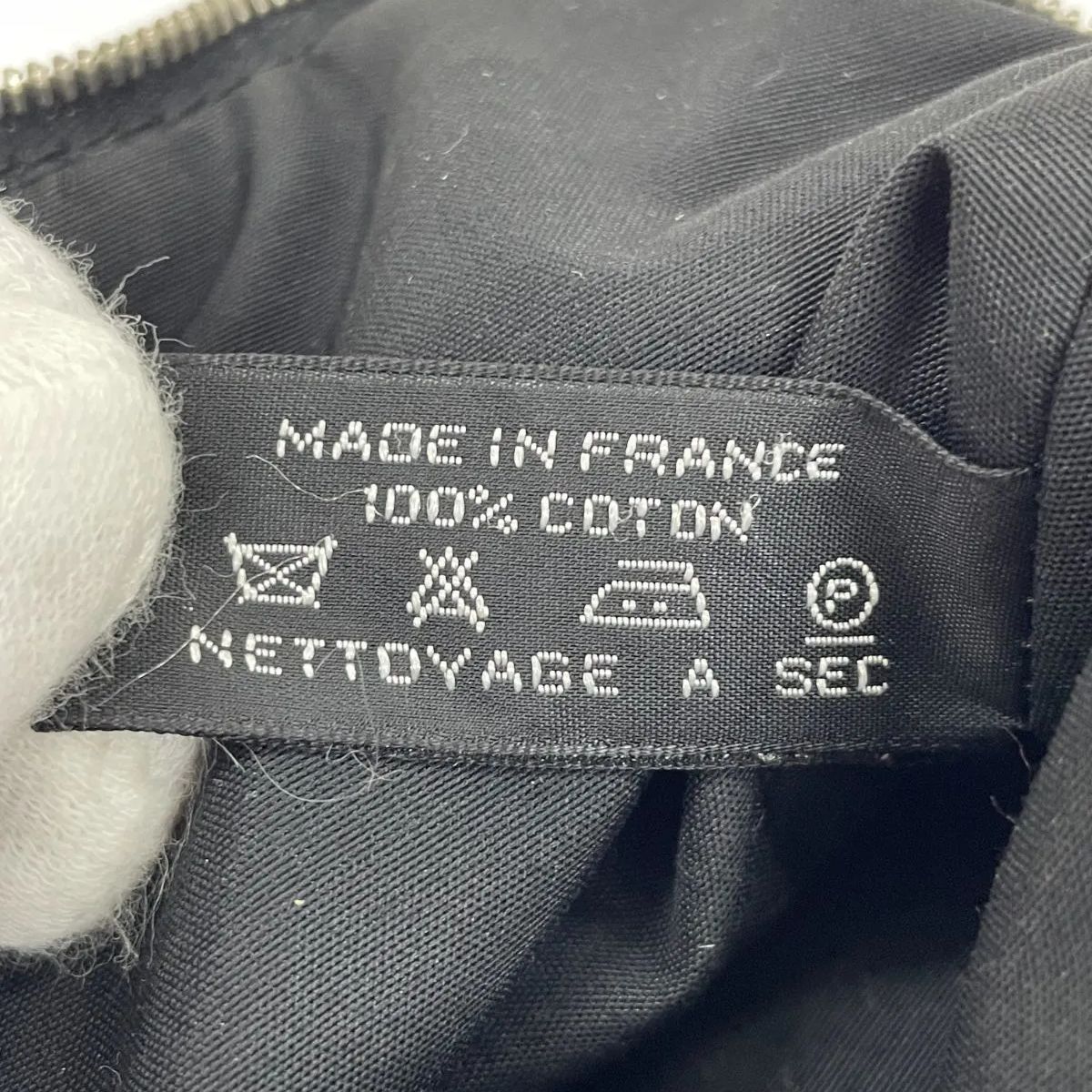 HERMES エルメス ボリードポーチPM キャンバス ポーチ ブラック