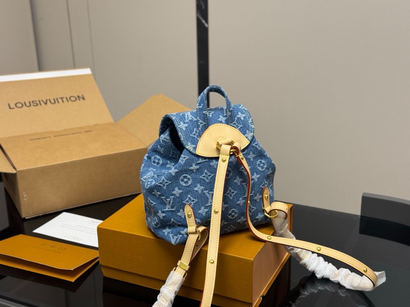  今日 LV Denim Backpack ルイ ヴィトン デニム バックパック-WTO輸入 長財布 小物