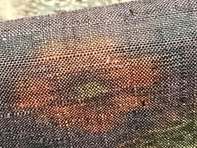 平和屋着物▽本場小千谷紬 単衣 百柄 繋ぎ絣 手織り 正絹 逸品