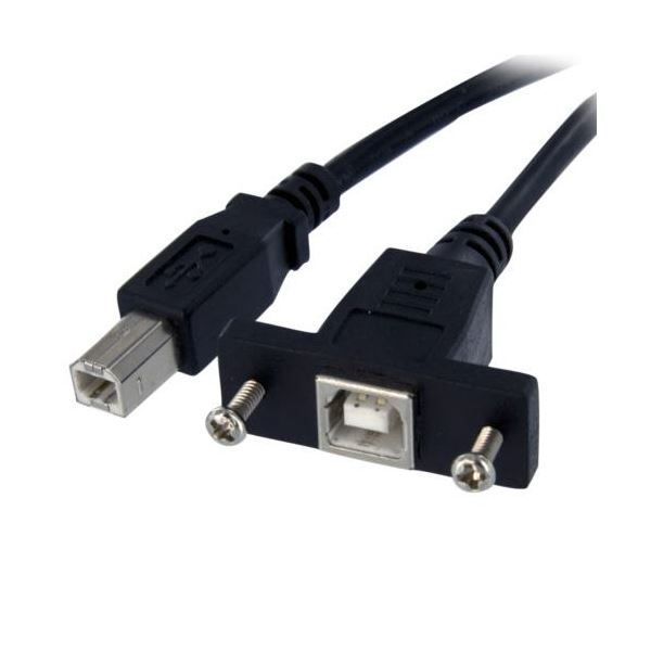 まとめ StarTech.com USB2.0パネルマウント型ケーブル 90cm パネルマウント用USB Bポート メス -USBBポート オス ブラック USBPNLBFBM3 1本 ×3セット