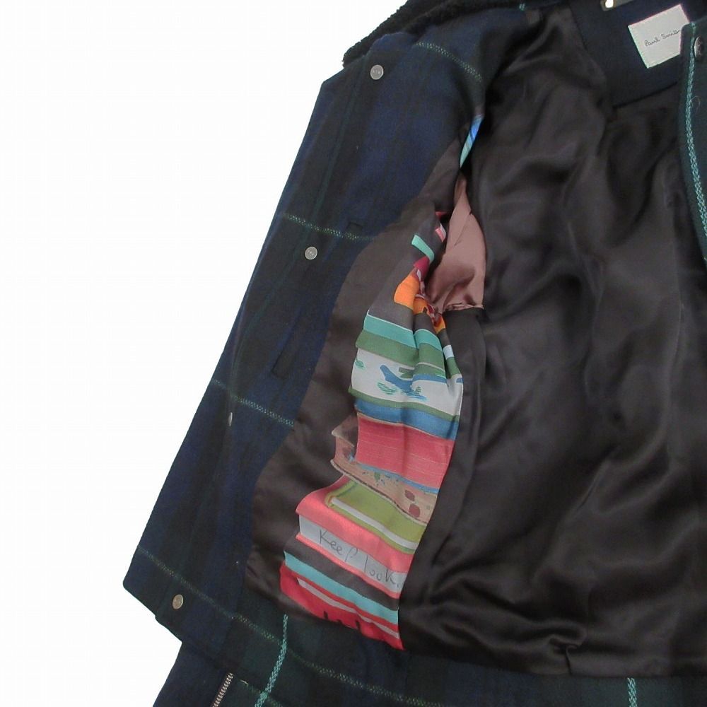 17AW Paul Smith ポールスミス ムートンジャケット ライダース ボア襟