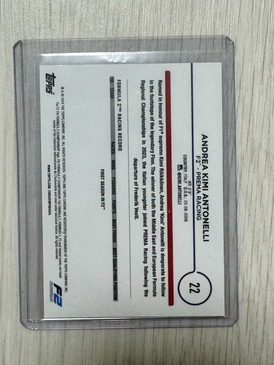 2025 TOPPS トップス クロム f1 キミー アントネッリ 199