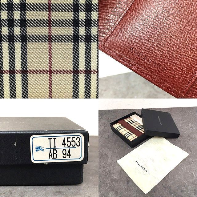 三つ折り財布 バーバリーチェック