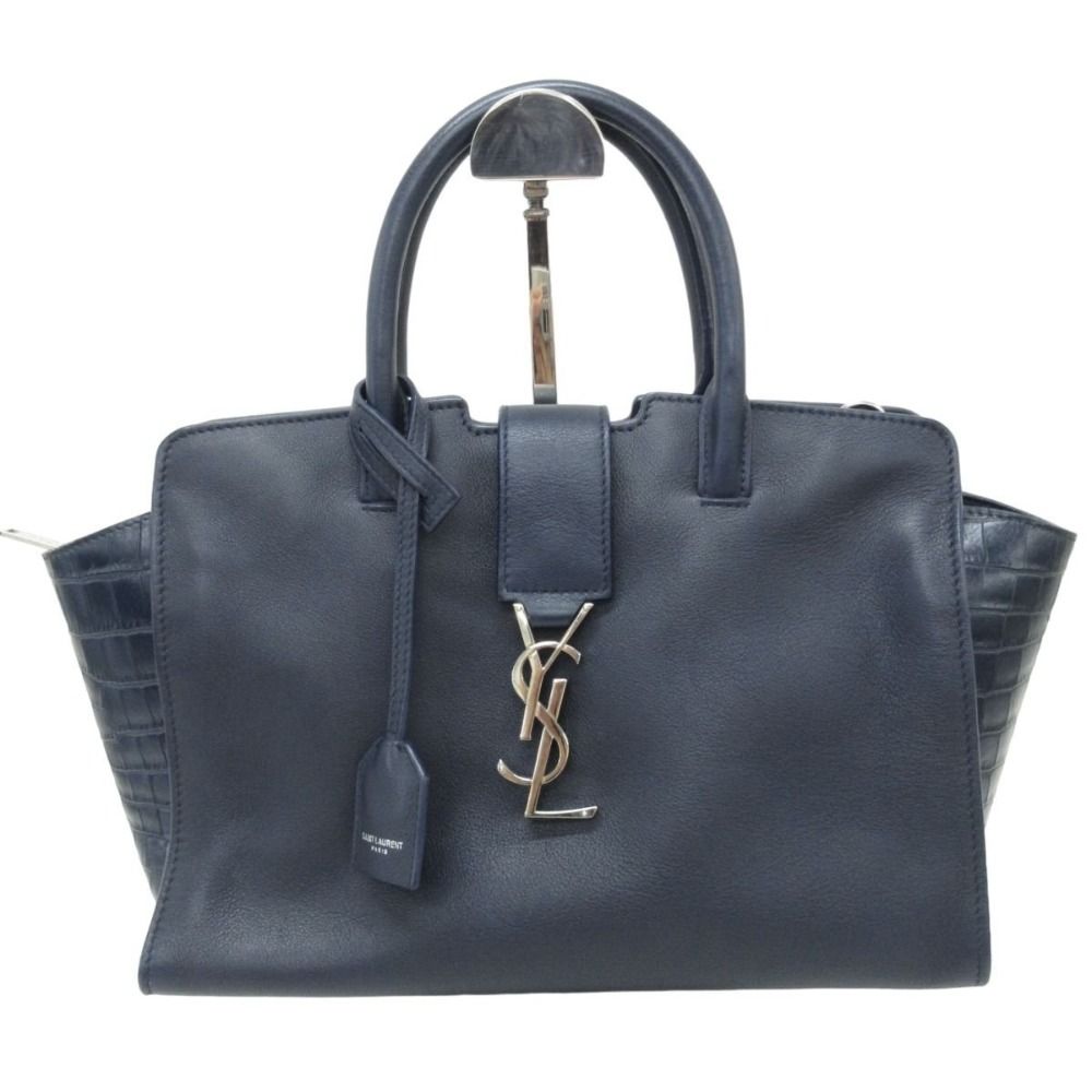 美品 Saint Laurent サンローラン ベイビーダウンタウンカバス レザー 