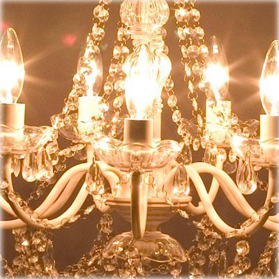 高級 シャンデリア 9灯 LED電球対応 天井照明 ジュリエット クリーム シャンデリア 照明 LED電球対応 姫系 アンティーク調 ノック