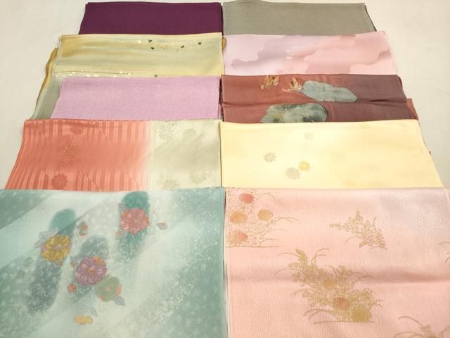 平和屋着物 和装小物 帯揚げ10枚セット 正絹 DAAX2021xg