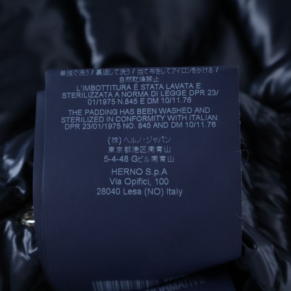 HERNO ヘルノ 切り替え ジップアップフーデッドダウンコート レディース ネイビー 37216-34665-6 USTAUSTRALIA_COM_AU