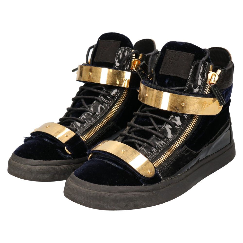 GIUSEPPE ZANOTTI ジュゼッペ ザノッティ ベルベット ジップデザイン