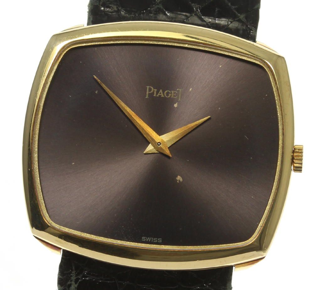 ピアジェ PIAGET 9731 K18YG スクエア 手巻き メンズベルト訳