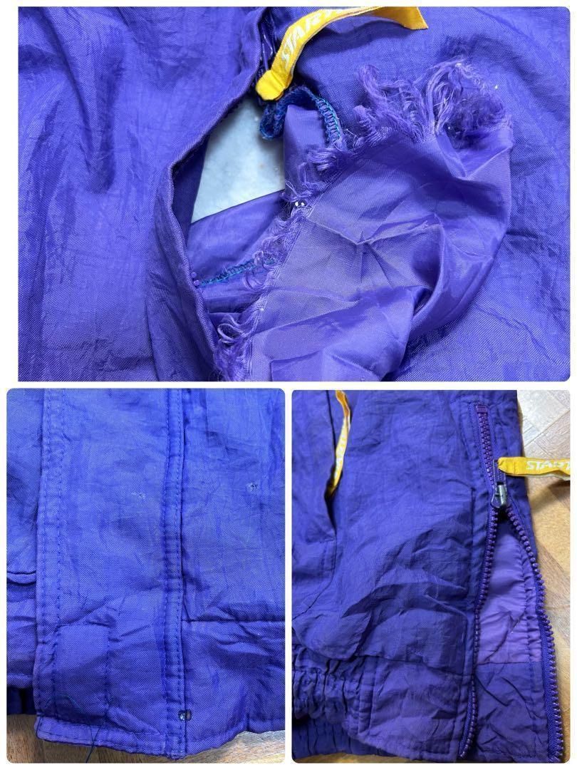 NFL　ミネソタ・バイキングス　刺繍ロゴ　サイドジップ　ナイロンジャケット STARTER スターター NFL Minnesota Vikings ミネソタバイキング