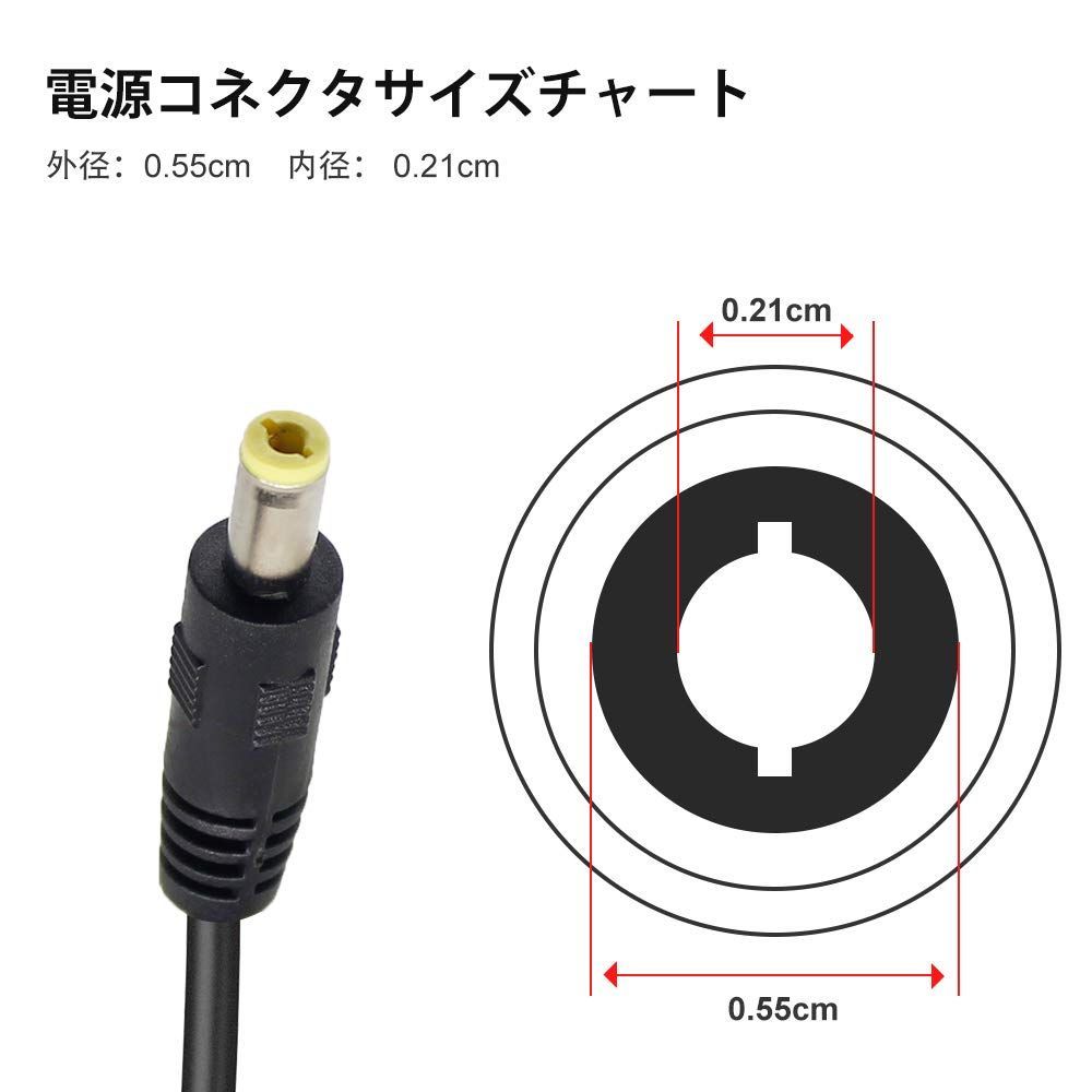 PSE認証DC12V2A電源アダプタ、DC12V AC100-240V、12Vの監視カメラ、12V2A電源アダプタ、2.1ミリメートルのXの5.5 ミリメートルプラグ用スイッチング電源（2個） - メルカリ