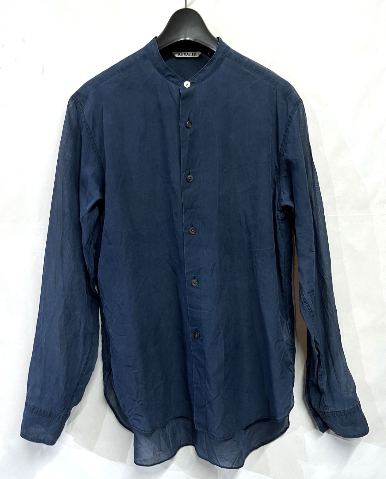 オーラリー  シルク ブラウス 新品 AURALEE (オーラリー) COTTON SILK STRIPE SHIRT（シャツ／ブラウス