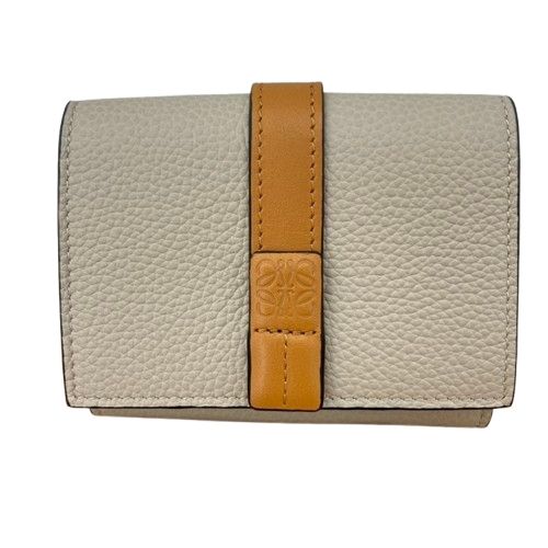 ♪未使用品 LOEWE ロエベ 3つ折り財布 コンパクトウォレット ベージュ  