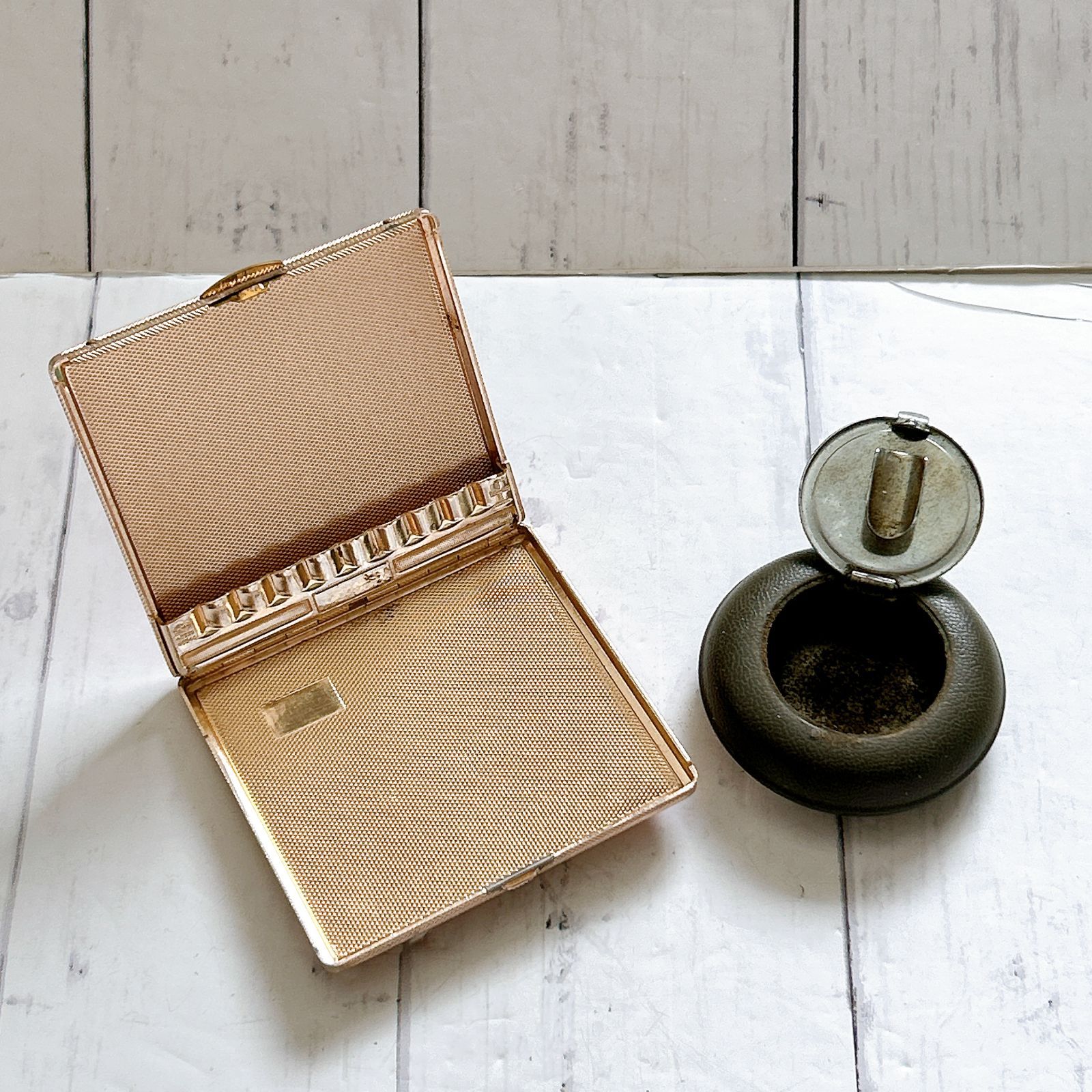 昭和レトロ　灰皿　シガーケース　アンティーク 昭和レトロ灰皿シガーケースアンティーク