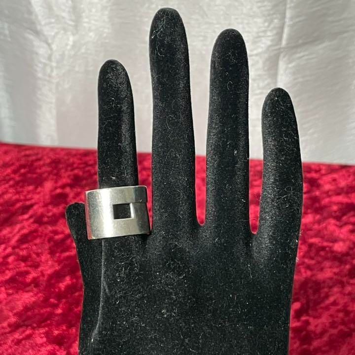 SV925 銀無垢 GUCCI グッチ Gロゴ ブランデッド リング 指輪