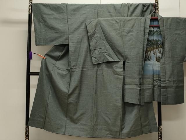 平和屋着物男性　紬　アンサンブル　100亀甲　正絹　逸品　CAAK5552ut