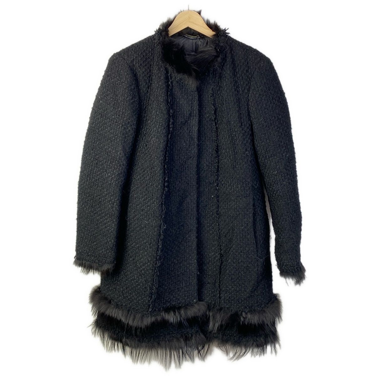 ERMANNO SCERVINO エルマノシェルビーノ コート サイズ42 L レディース - 黒 長袖|秋|冬