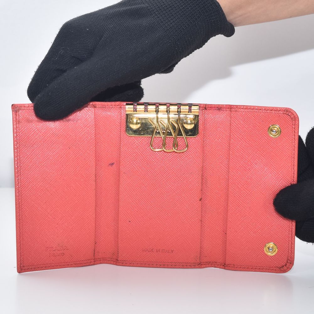 PRADA レディース キーケース ピンクオレンジ 90984 NICORILABO_COM