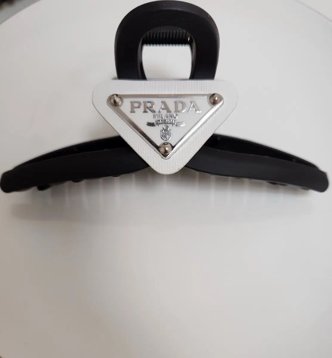 PRADA ピン PRADA triangle logo hair accessories hair clip Barrette