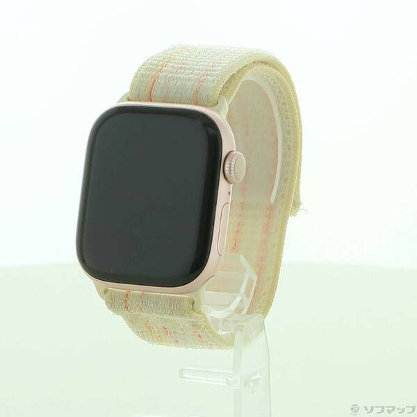 〔 品〕 Apple Watch Series 10 GPS 42mm ローズゴールドアルミニウムケース スターライト ピンクNikeスポーツループ 352