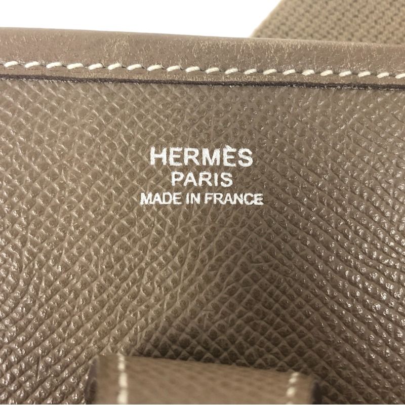 エルメス HERMES エヴリン3 PM □N刻 エトゥープ シルバー金具 