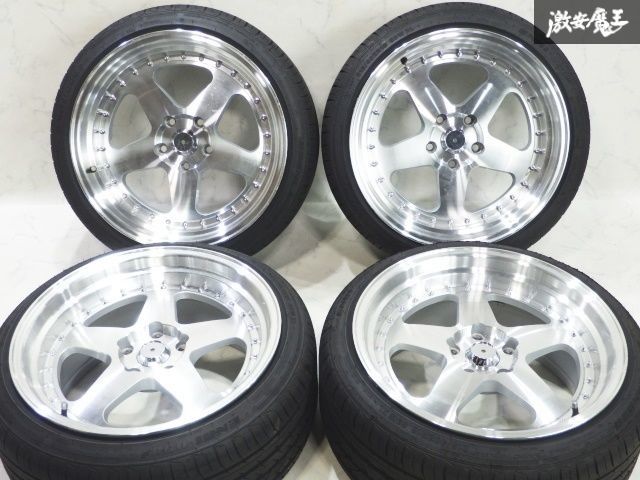 18インチ 9j＋30 深リム ○社外 18インチ 9J ＋30 5H/5穴 PCD114.3 ポリッシュ/深リム