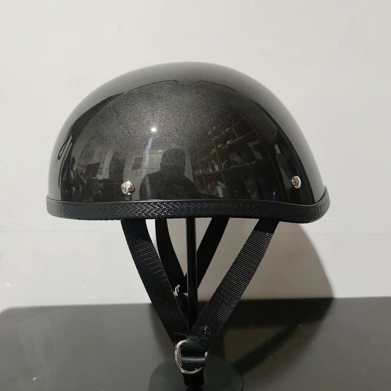 SORKSCER レトロドイツ風小型ハーフヘルメット – 強化ガラス鋼製、軽量 