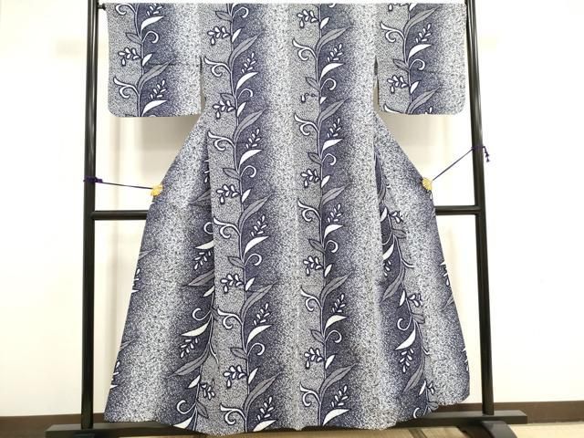 平和屋着物∴夏物　浴衣　杜若　トンボ　綿　逸品　DAAV7306cd 平和屋着物∴夏物 浴衣 杜若 トンボ 綿 逸品 DAAV7306cd