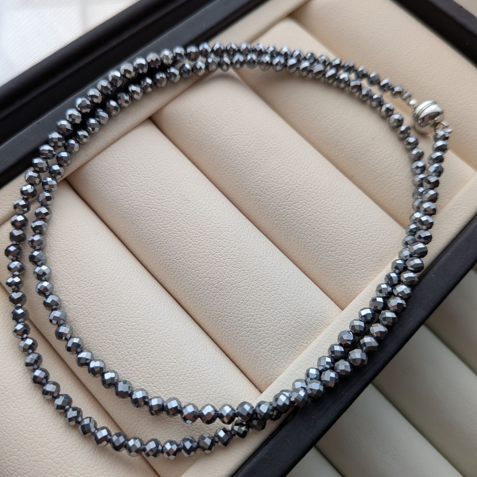 テラヘルツ ネックレス 健康 マグネット ラウンドカット 3mm ユニ