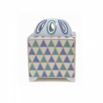 日本香堂 香炉 錦鱗波文 角 有田焼 28067