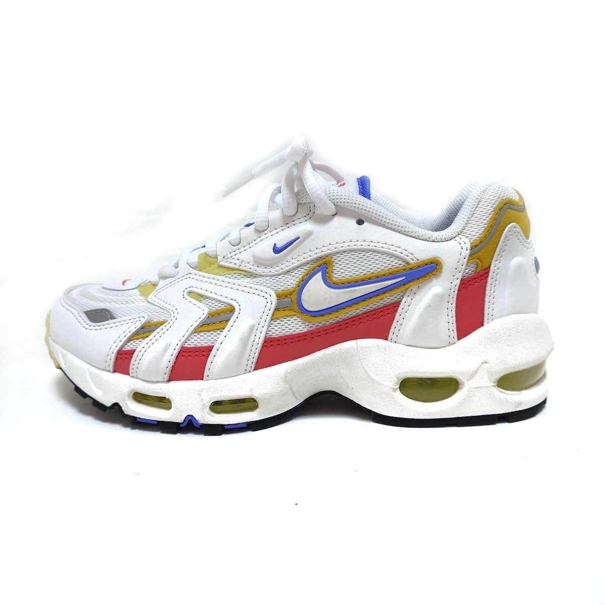 NIKE(ナイキ) スニーカー 24.5 レディース エアマックス 96 II DJ0662-100 白×イエロー×マルチ - メルカリ