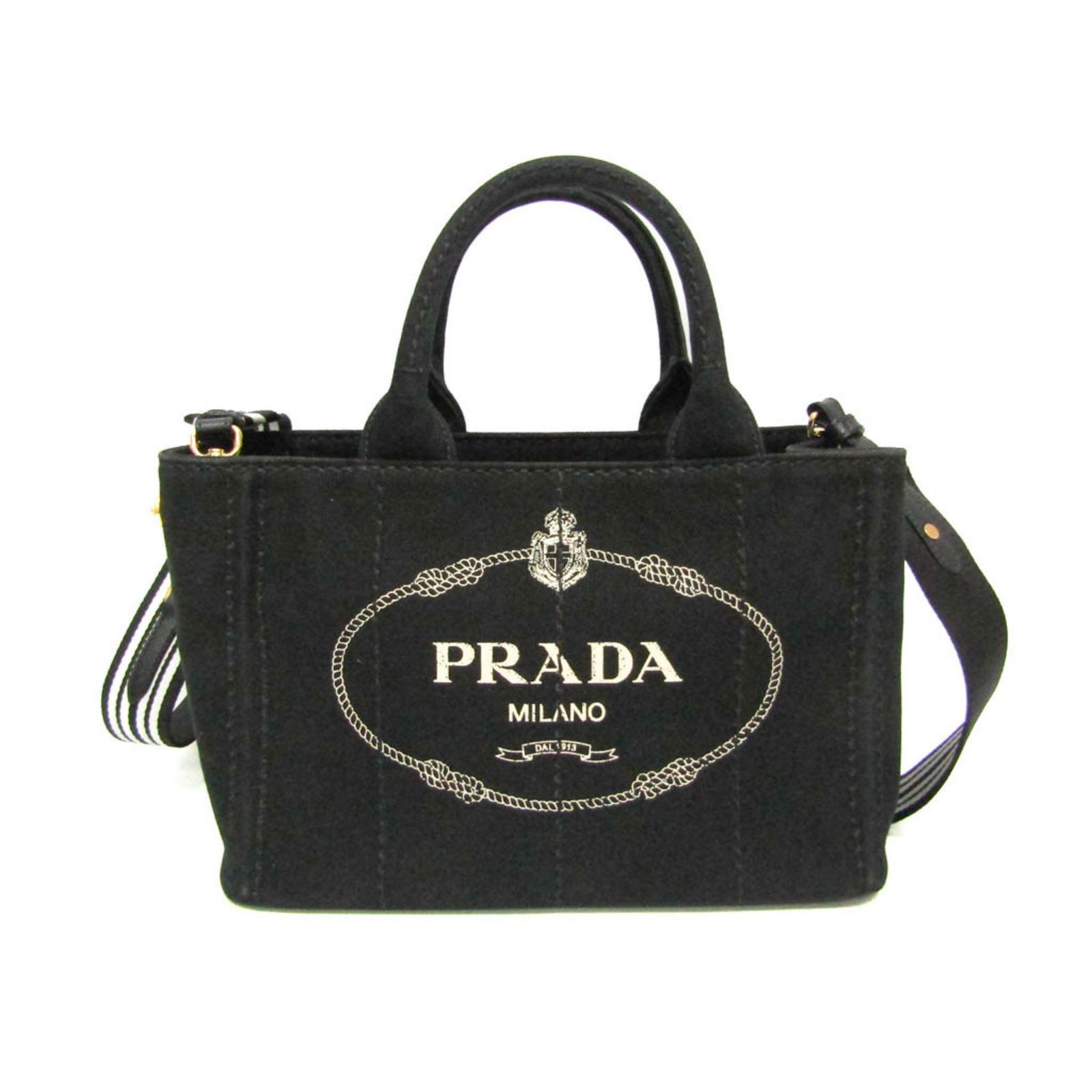 プラダ(Prada) カナパ 1BG439 レディース デニム ハンドバッグ,ショルダーバッグ Nero(ネロ),Talco(タルコ) - メルカリ