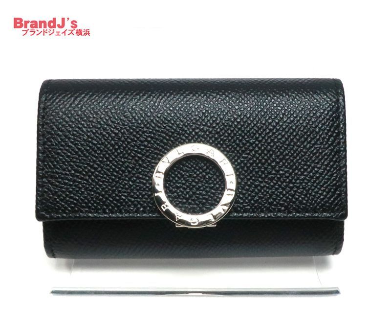 BVLGARI ブルガリ 6連 キーケース ロゴ レザー ゴールド ブラック 未