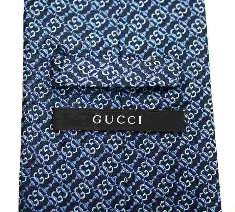 GUCCI グッチ ネクタイ 137846 4G002 4069 ブルー ネイビー GG シルク