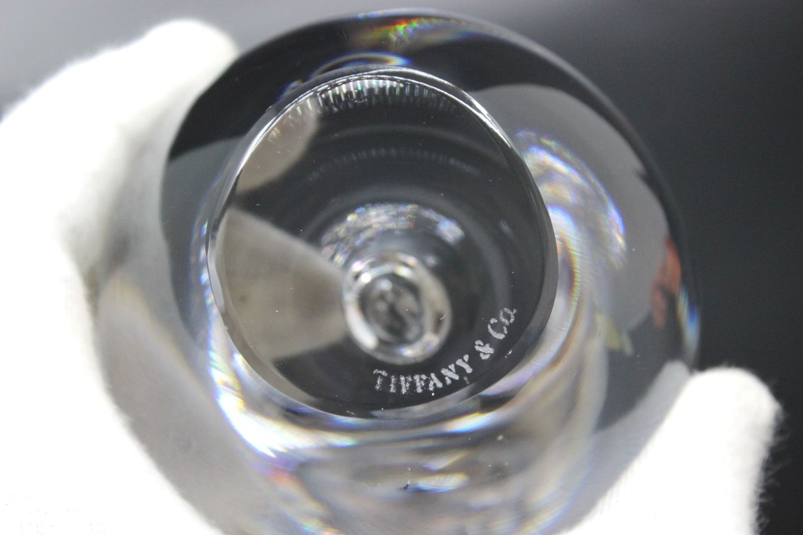 ティファニー ペーパーウェイト 卸売 アップル リンゴ クリア オブジェ