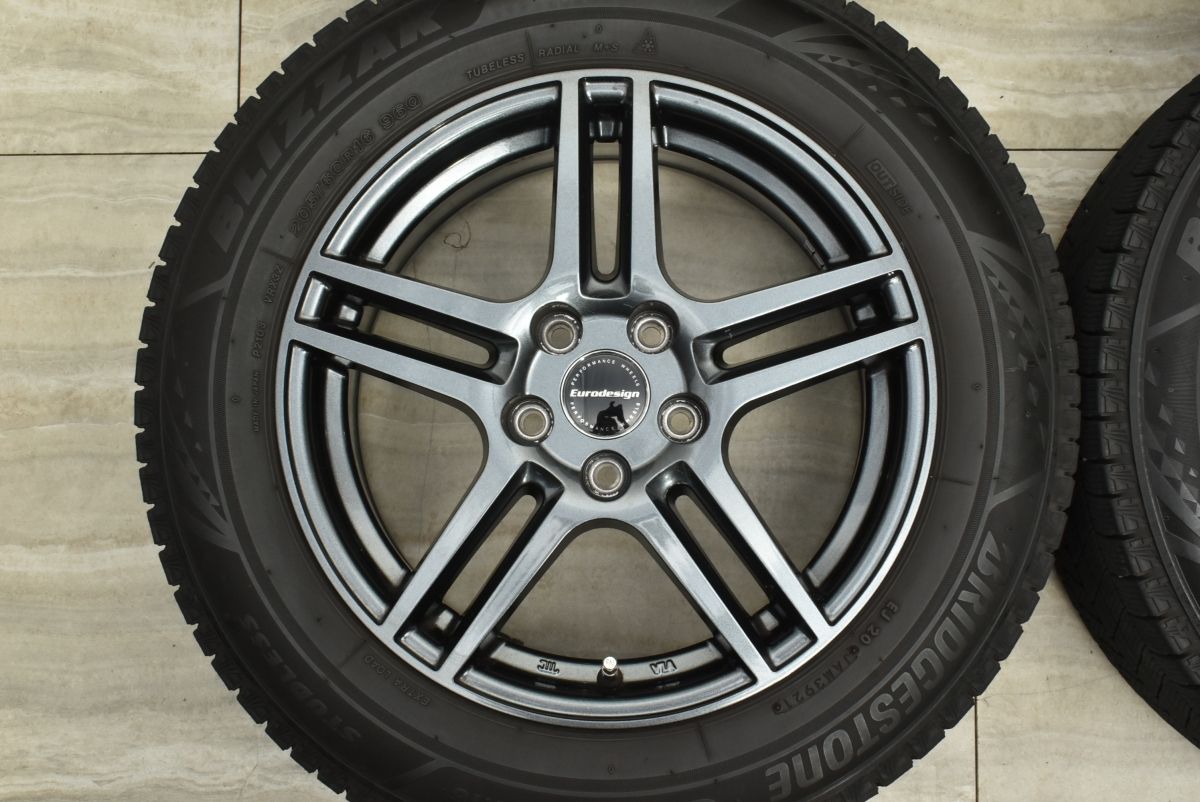 価格は最安値! バリ溝 ユーロデザイン 16in 7J 44 PCD108 ブリヂストン ブリザック VRX3 205 60R16 シトロエン ベルランゴ スタッドレス 可