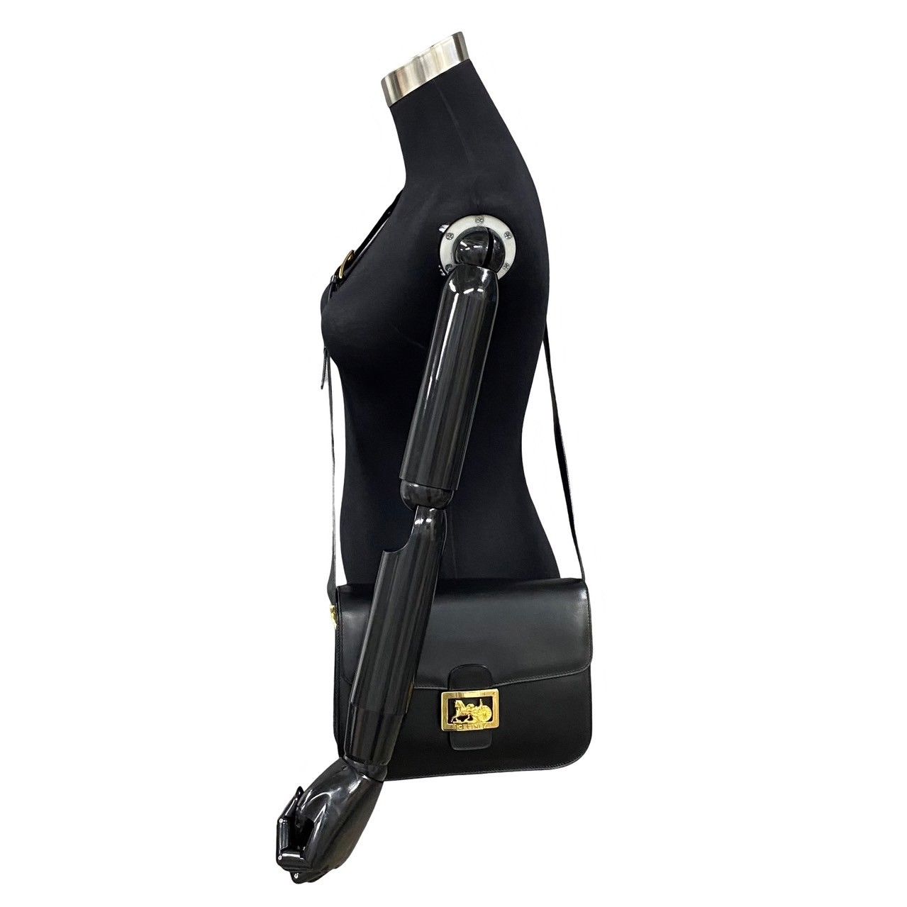 【極美品】CELINE セリーヌ　馬車金具　カーフレザー ショルダーバッグ 極美品 CELINE セリーヌ 馬車金具 ショルダーバッグ ボックス
