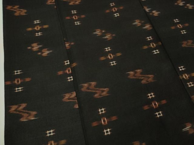 平和屋本店□極上 国指定重要無形文化財 本場久米島紬 手織 逸品